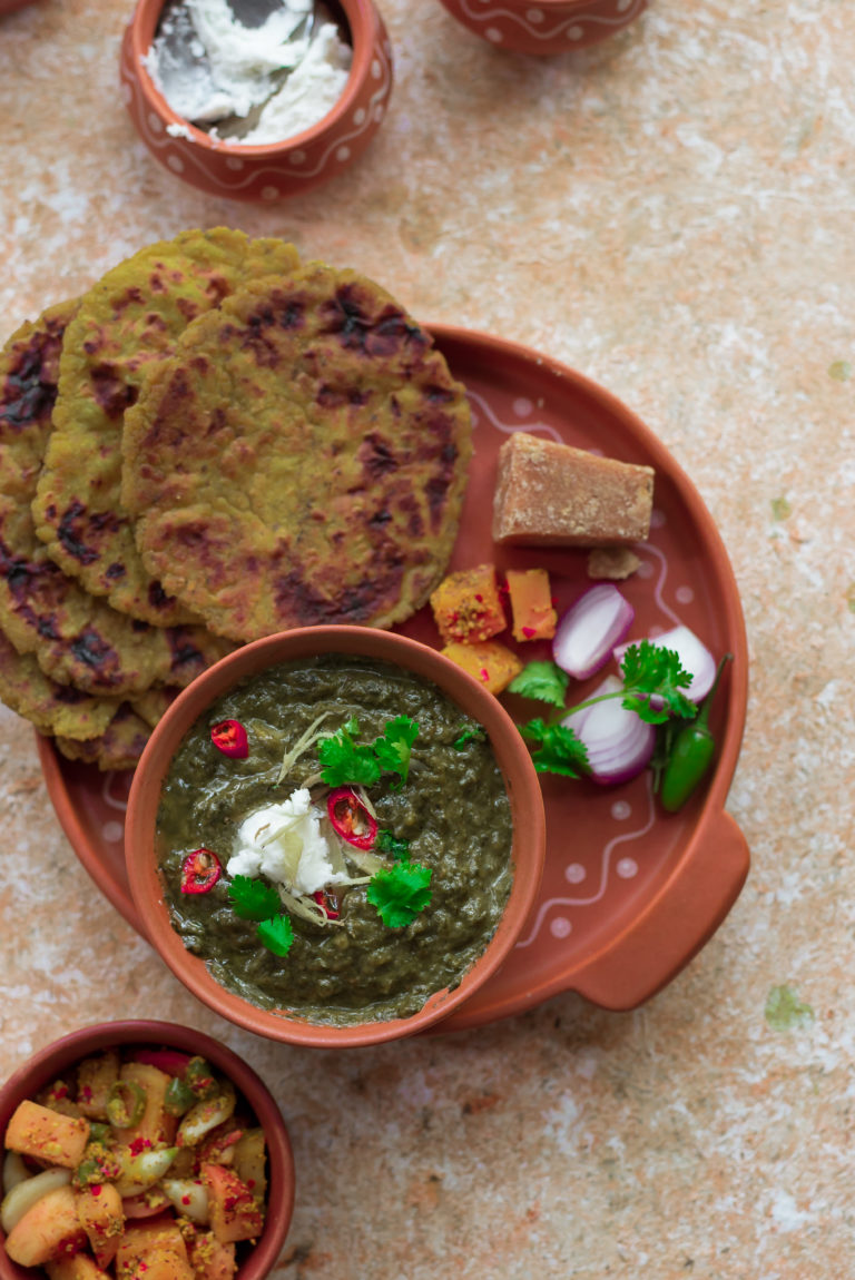 Sarson Da Saag and Makki Di Roti (Tempered Mustard Greens with Cornmeal ...