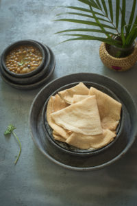 Chakuli Pitha, Aloo Bhaja and Ghuguni (A Traditional Odia Breakfast